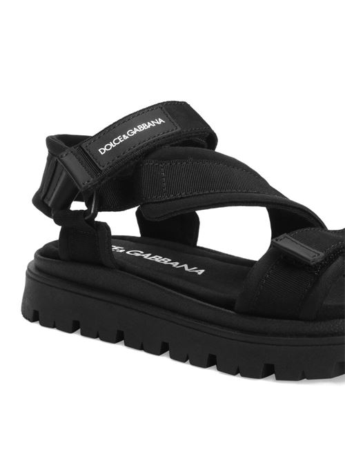 Sandalo unisex Dolce e Gabbana Kids nero stile Teva Dolce & Gabbana Kids | DA5350A55558B956